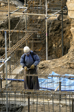 建筑工地 建筑工人