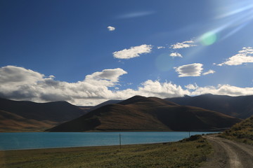 羊湖 西藏