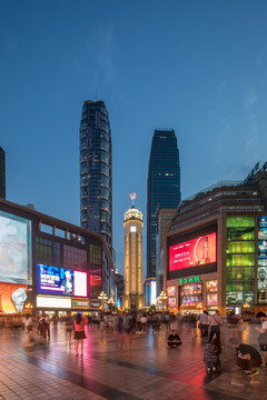 重庆 解放碑 步行街 商圈