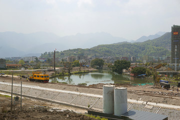 温州南站 铺设铁轨 车站建设