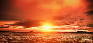 旅行度假海岛沙滩夕阳海景