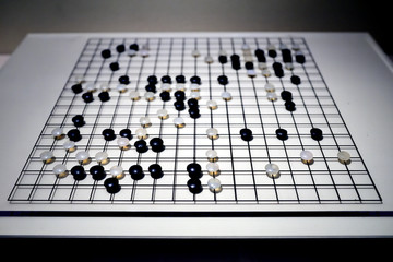 黑白双色玛瑙围棋子