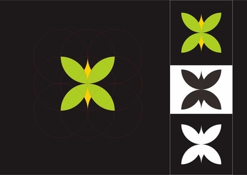蝴蝶形logo