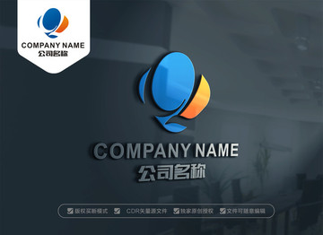 Q字母LOGO设计 Q标志