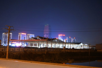 温州南站地区 汇昌河畔 夜景