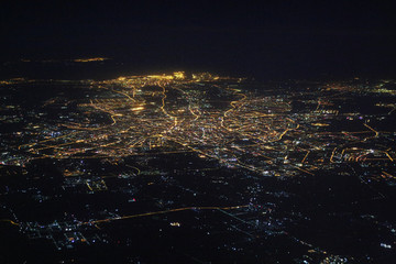 天津 城市夜景 全景 俯瞰