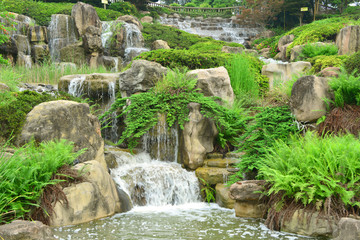 景观瀑布 丽华叠泉 园林水景