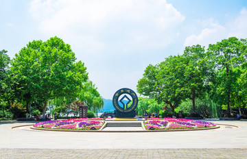 杭州西湖 花坛