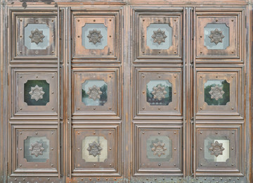 古典天花板 铜背景墙