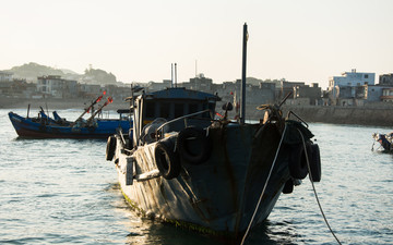 福建东山岛渔港渔船
