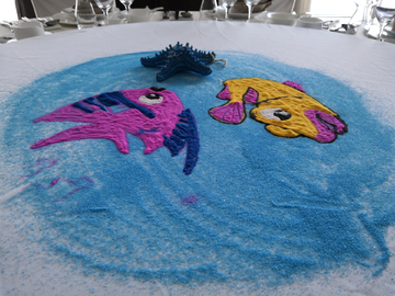 儿童节餐桌海洋沙画主题