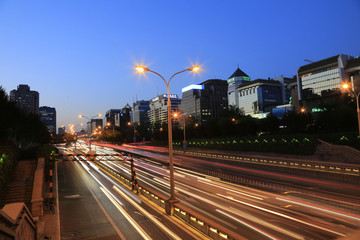 北京市金融街夜景