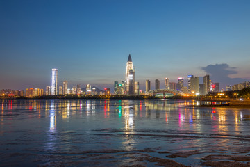 深圳湾全景夜景