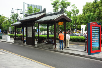 仿古公交站台