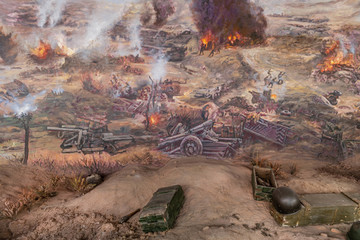 孟良崮战役场景雕塑