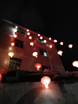 红灯笼 灯笼 夜景 夜灯