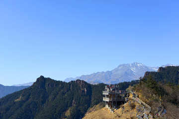 西岭雪山 观云台 群山山峰