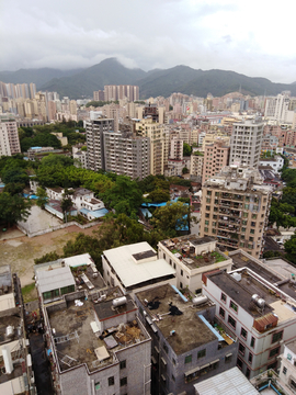 城市建筑 航拍 乡镇 城镇
