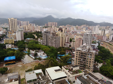 城市建筑 航拍 乡镇 城镇