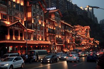 洪崖洞风景区 重庆洪崖洞夜景