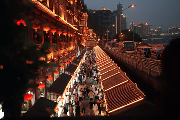 洪崖洞风景区 重庆洪崖洞夜景