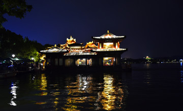 杭州西湖夜景