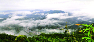 英山云海 风景 云绕 山脉