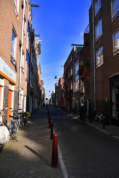 荷兰阿姆斯特丹运河街景