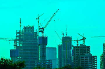 建设中的北京丽泽金融商务区