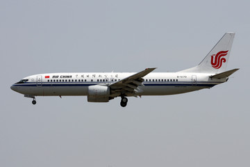 中国国航 飞机降落 波音737