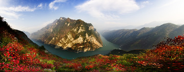 巫山红叶 红叶图片 小三峡 秋