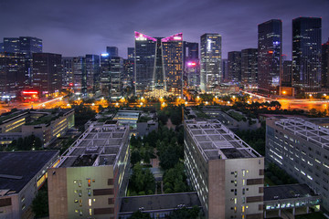 成都金融高新区城市风光夜景