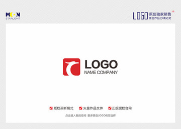 字母C 龙logo