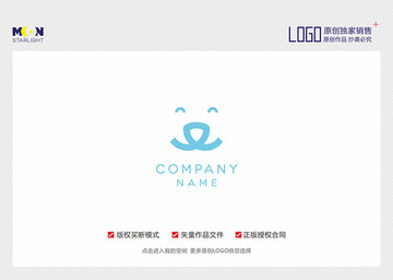 宠物 微笑 小狗 logo