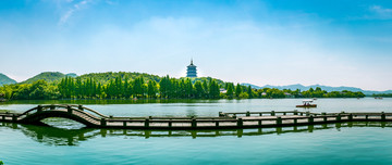 杭州西湖风光全景