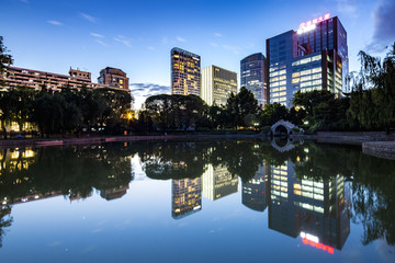 团结湖夜景