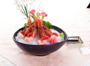 北海道牡丹虾刺身