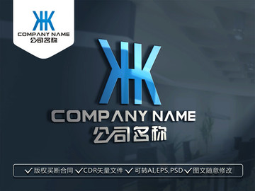 HK字母LOGO HK标志商标