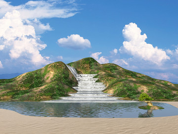 山丘景观效果图