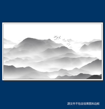 山水画 意山水画 水墨山水画