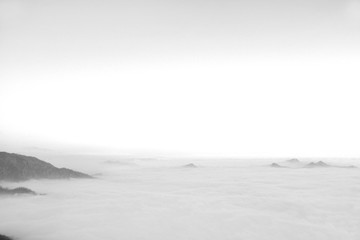 黑白风光素材 云海 雪山