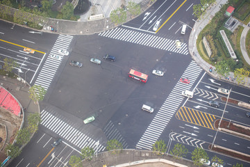 十字路口 道路交通 交通标线