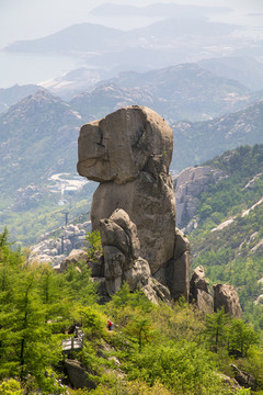 青岛 春天的崂山风光 自然碑