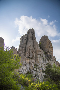 山东 青岛 春天的崂山风光