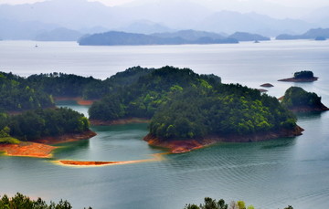 千岛湖分光摄影素材实拍高清大图
