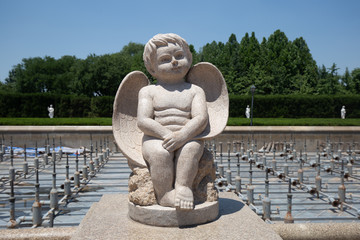 复古小天使丘比特人物雕像石雕