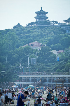 青岛浴场 小鱼山