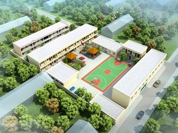 学校鸟瞰图