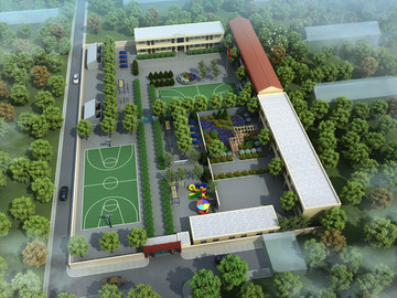 学校鸟瞰图