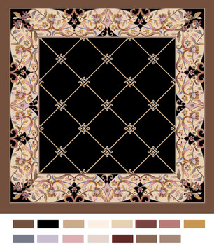 欧式花纹地毯图案